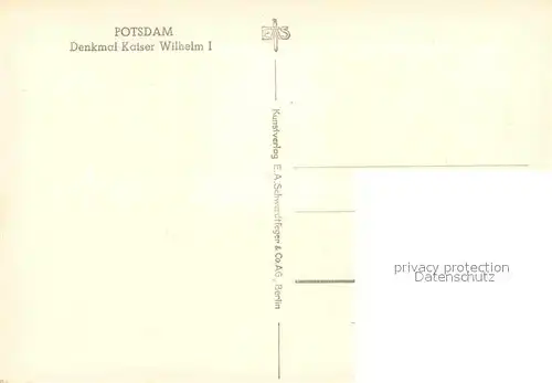 AK / Ansichtskarte Potsdam Denkmal Kaiser Wilhelm I.  Kat. Potsdam