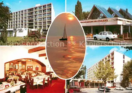 AK / Ansichtskarte Siofok Hotel Restaurant Segeln in der Abendsonne Kat. Siofok