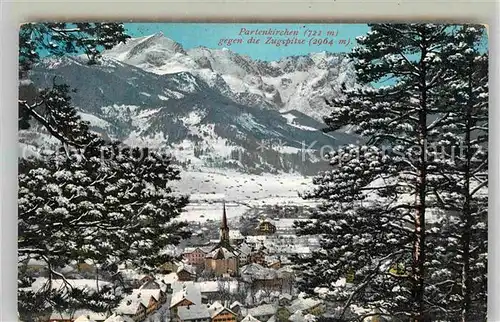 AK / Ansichtskarte Partenkirchen Teilansicht Zugspitze Kat. Garmisch Partenkirchen