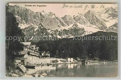 AK / Ansichtskarte Garmisch Partenkirchen Eibsee Zugspitze Kat. Garmisch Partenkirchen
