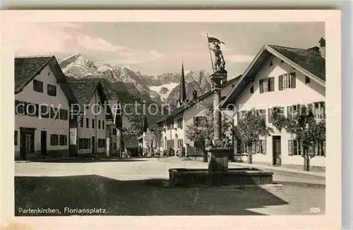 AK / Ansichtskarte Partenkirchen Floriansplatz Kat. Garmisch Partenkirchen