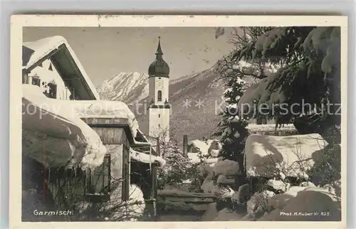 AK / Ansichtskarte Garmisch Partenkirchen Kirche Kat. Garmisch Partenkirchen