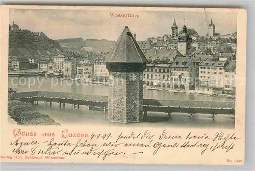 AK / Ansichtskarte Luzern LU Wasserturm Kat. Luzern