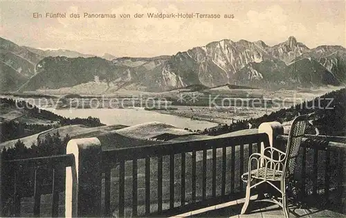 AK / Ansichtskarte Samnaun Dorf Waldpark Hotel Terrasse Panorama Kat. Samnaun Dorf