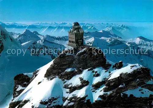 AK / Ansichtskarte Jungfraujoch Meteorologische Station auf der Sphinx Fernsicht Alpenpanorama Kat. Jungfrau