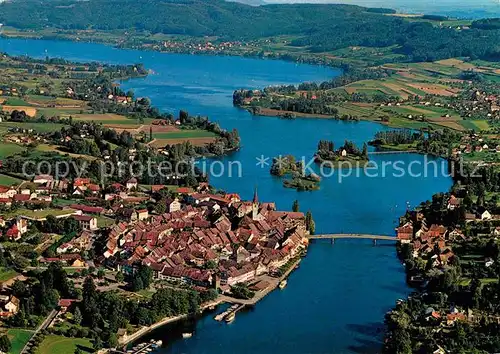 AK / Ansichtskarte Stein Rhein mit Untersee Fliegeraufnahme Kat. Stein Rhein