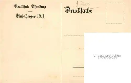 AK / Ansichtskarte Offenburg Einjaehriges 1911 Realschule Kuenstlerkarte  Kat. Offenburg