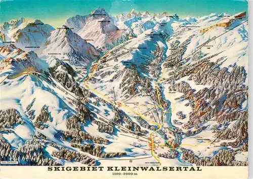 AK / Ansichtskarte Kleinwalsertal Skigebiet Kleinwalsertal aus der Vogelperspektive Kat. Oesterreich