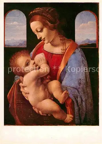 AK / Ansichtskarte Leonardo Da Vinci Madonna and Child  Kat. Persoenlichkeiten