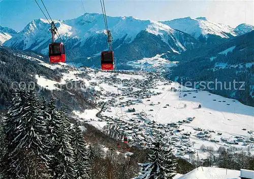 AK / Ansichtskarte Seilbahn Madrisa Klosters Dorf Platz Kat. Bahnen