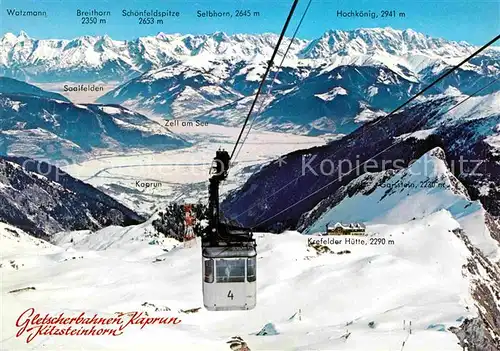 AK / Ansichtskarte Seilbahn Gletscherbahn Kaprun Kitzsteinhorn Krefelder Huette  Kat. Bahnen