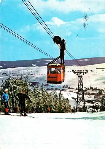 AK / Ansichtskarte Seilbahn Fichtelberg Oberwiesenthal Skifahren  Kat. Bahnen