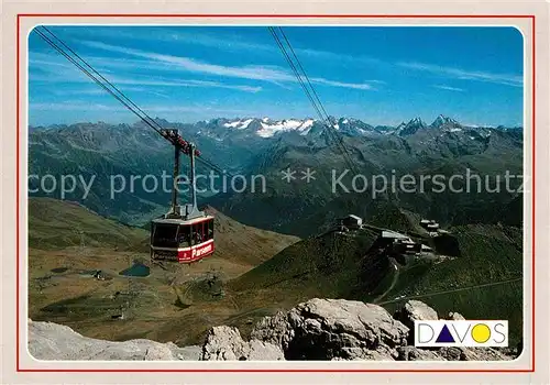 AK / Ansichtskarte Seilbahn Davos Parsenn Weissfluhjoch Weissfluh Gipfel Kat. Bahnen