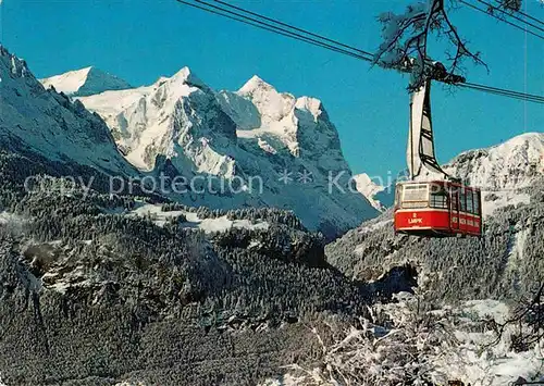 AK / Ansichtskarte Seilbahn Meiringen Reuti Hasliberg Wetterhorngruppe Kat. Bahnen