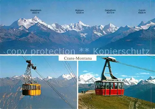 AK / Ansichtskarte Seilbahn Glacier de la Plaine Morte Cry d Err Bellalui Crans Montana  Kat. Bahnen