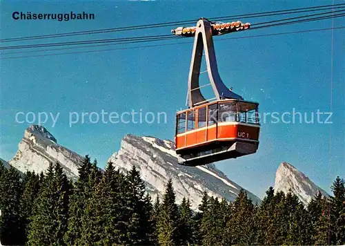 AK / Ansichtskarte Seilbahn Chaeserrugg Unterwasser Obertoggenburg Zuestollen Brisi Fruemsel Kat. Bahnen