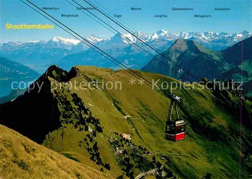 AK / Ansichtskarte Seilbahn Stockhorn Erlenbach Stockhorn Thunersee  Kat. Bahnen