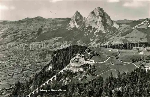 AK / Ansichtskarte Schwyz Drahtseilbahn Schwyz Stops Fliegeraufnahme Kat. Schwyz