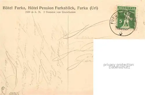 AK / Ansichtskarte Furka Furkablick und Gabenstock Hotel Furka Kat. Furka