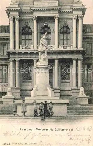 AK / Ansichtskarte Lausanne VD Monument de Guillaume Tell Kat. Lausanne