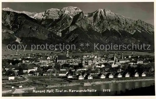 AK / Ansichtskarte Hall Tirol mit Karwendelkette Kat. Hall in Tirol