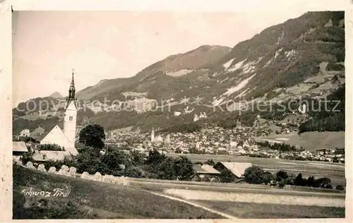 AK / Ansichtskarte Schwaz Tirol Panorama mit Kirche Kat. Schwaz
