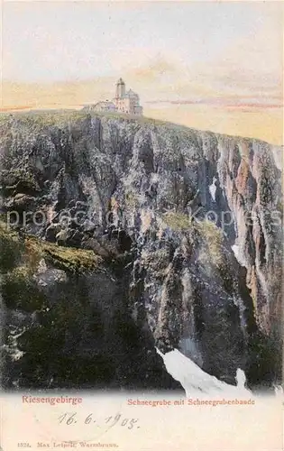 AK / Ansichtskarte Riesengebirge Schneegrube mit Schneegrubenbaude Kat. Tschechische Republik