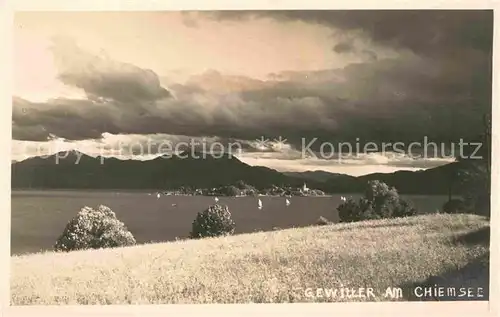 AK / Ansichtskarte Chiemsee Gewitterfront Panorama Kat. Chiemsee