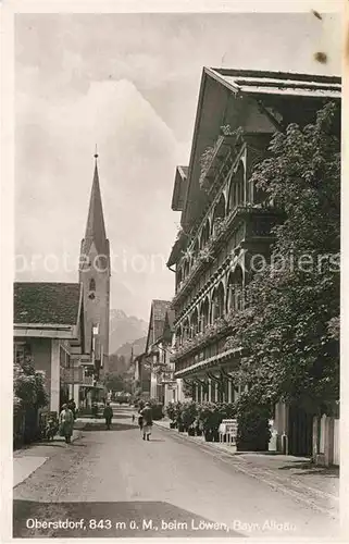 AK / Ansichtskarte Oberstdorf Gasthaus Loewwen Kat. Oberstdorf