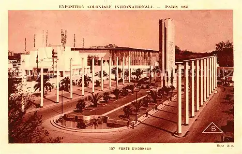 AK / Ansichtskarte Exposition Coloniale Internationale Paris 1931 Porte d Honneur  Kat. Expositions