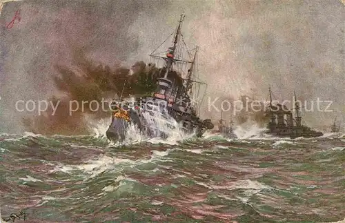 AK / Ansichtskarte Marine S.M. Linienschiff Kaiser Wilhelm II. Kuenstlerkarte Hans Bohrdt Kat. Schiffe