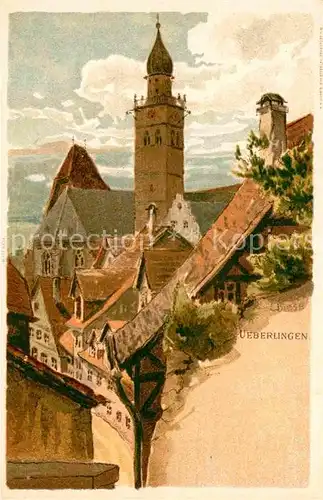 AK / Ansichtskarte ueberlingen Bodensee Kuenstlerkarte Kirchturm Kat. ueberlingen