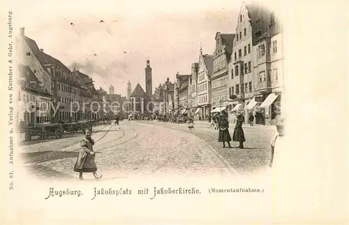 AK / Ansichtskarte Augsburg Jakobsplatz Jakoberkirche  Kat. Augsburg