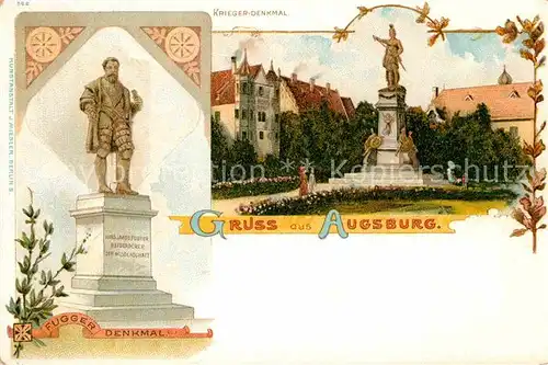 AK / Ansichtskarte Augsburg Fugger Denkmal Kriegerdenkmal  Kat. Augsburg