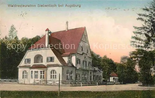 AK / Ansichtskarte Augsburg Waldrestauration Siebentisch  Kat. Augsburg
