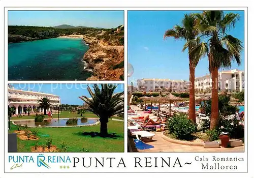 AK / Ansichtskarte Cala Mandia Hotel Punta Reina Swimming Pool Palmen Park Meeresbucht Kat. Manacor Mallorca