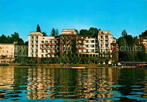 AK / Ansichtskarte Bled Hotel Toplice Ansicht vom Wasser aus