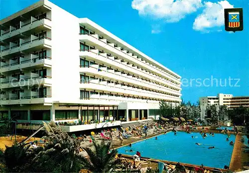 AK / Ansichtskarte Santa Eulalia del Rio Hotel Caribe Playa Es Canar Piscina Swimming Pool Kat. Ibiza Islas Baleares