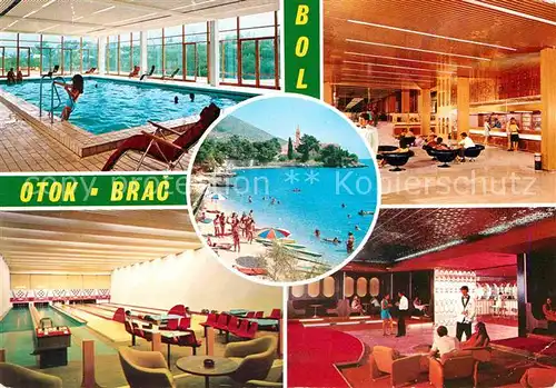 AK / Ansichtskarte Bol Hotel Restaurant Bar Tanzlokal Hallenbad Kegelbahn Strand Kat. Insel Brac