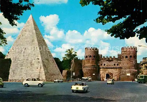 AK / Ansichtskarte Roma Rom Piramide di Caio Cestio e Porta S Paolo Pyramide Tor Kat. 