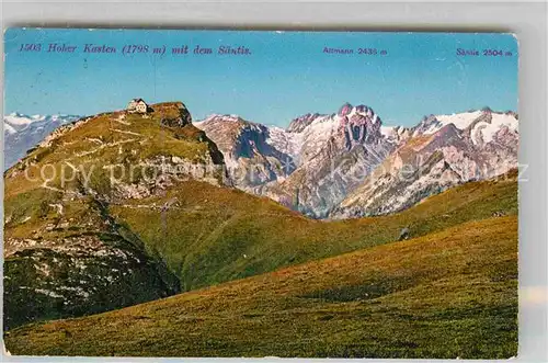 AK / Ansichtskarte Hoher Kasten Saentis Altmann Kat. Appenzeller Alpen