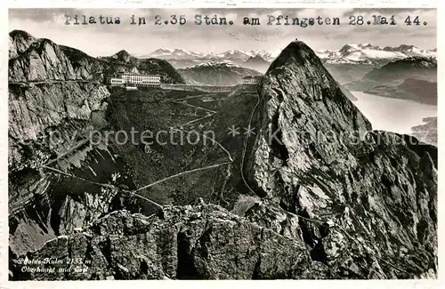 AK / Ansichtskarte Pilatus Kulm Hotel Pilatus mit Oberhaupt und Esel Kat. Pilatus Kulm