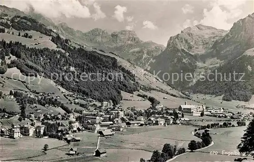 AK / Ansichtskarte Engelberg OW Gesamtansicht mit Alpenpanorama Kat. Engelberg