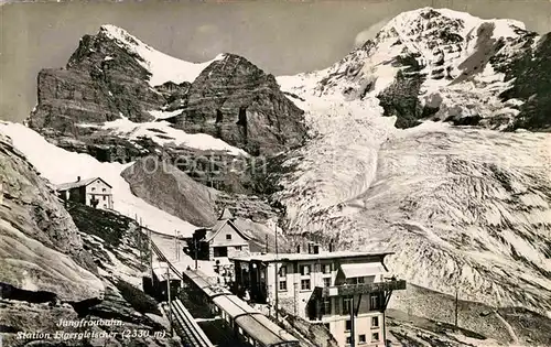 AK / Ansichtskarte Jungfraubahn Station Eigergletscher Berner Alpen Kat. Jungfrau