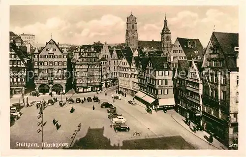 AK / Ansichtskarte Stuttgart Marktplatz Kat. Stuttgart