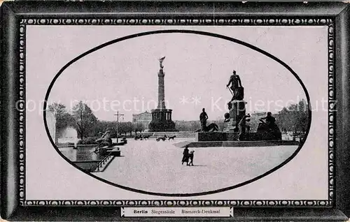 AK / Ansichtskarte Berlin Siegessaeule Bismarck Denkmal Kat. Berlin