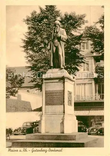 AK / Ansichtskarte Mainz Rhein Gutenberg Denkmal