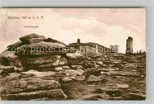 AK / Ansichtskarte Brocken Harz Teifelskanzel