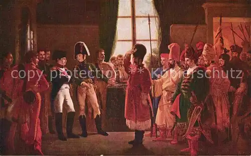 AK / Ansichtskarte Napoleon Bonaparte Kuenstlerkarte Bergeret Alexandre Cosaques Bakirs Kalmoucks Armee Russe 1807 Kat. Persoenlichkeiten