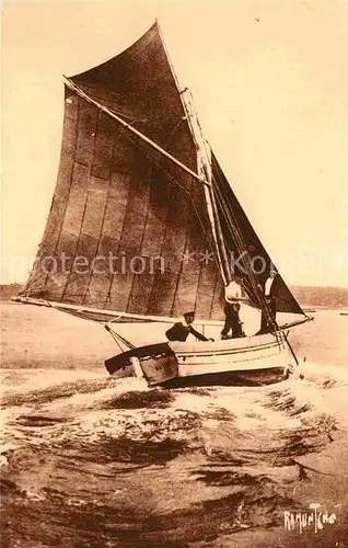 AK / Ansichtskarte Segelboote Barque de Peche  Kat. Schiffe
